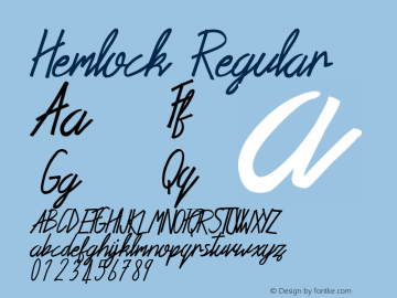 Hemlock Regular Unknown Font Sample