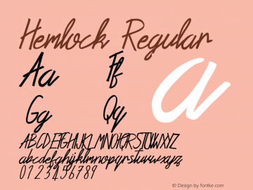 Hemlock Regular Unknown Font Sample