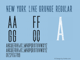 New York Line Grunge Regular Version 1.000 Font Sample