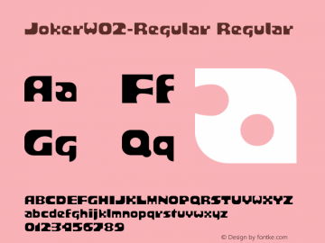 JokerW02-Regular Regular Version 1.10 Font Sample