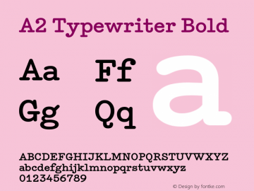 A2 Typewriter Bold Version 1.002图片样张