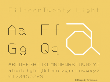 FifteenTwenty Light Version 001.000 Font Sample