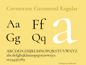 Cormorant Garamond Regular Version 2.004图片样张