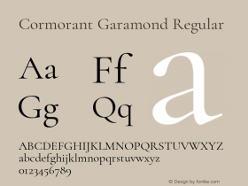 Cormorant Garamond Regular Version 2.004图片样张