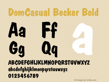 DomCasual Becker Bold Version 1.05图片样张