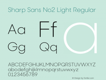 Sharp Sans No2 Light Regular 1.010 Font Sample