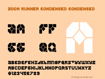 Zoom Runner Condensed Condensed Version 1.1; 2016图片样张