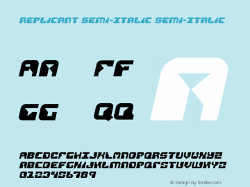 Replicant Semi-Italic Semi-Italic Version 3.0; 2016图片样张