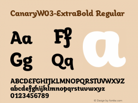 CanaryW03-ExtraBold Regular Version 1.984图片样张