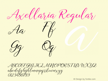 Axellaria Regular Version 1.000图片样张