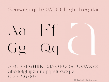 SensawayPROW00-Light Regular Version 1.00图片样张