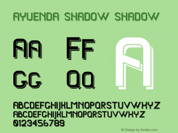 ayuenda shadow shadow Version 1.000;PS 001.001;hotconv 1.0.56图片样张