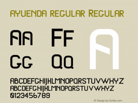 ayuenda regular Regular Version 1.000;PS 001.001;hotconv 1.0.56 Font Sample