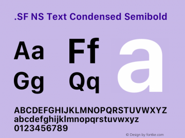 .SF NS Text Condensed Semibold 12.0d8e1图片样张