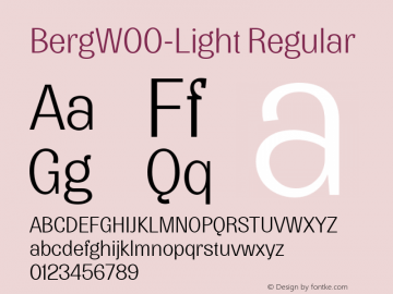 BergW00-Light Regular Version 0.00图片样张