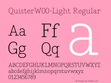 QuisterW00-Light Regular Version 1.00 Font Sample