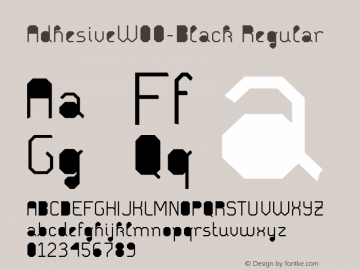 AdhesiveW00-Black Regular Version 1.10 Font Sample