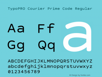 TypoPRO Courier Prime Code Regular Version 3.0318 Font Sample