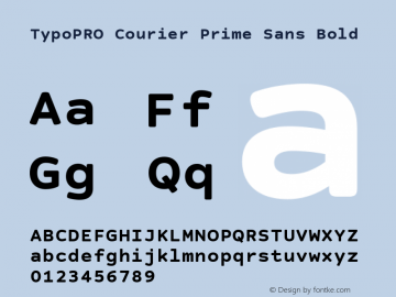 TypoPRO Courier Prime Sans Bold Version 3.020 Font Sample