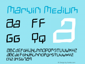 Marvin Medium Version 001.000 Font Sample