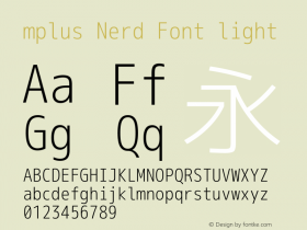 mplus Nerd Font light Version 1.018;Nerd Fonts 0.8 Font Sample