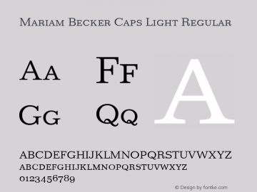 Mariam Becker Caps Light Regular Version 001.005图片样张