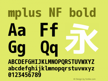 mplus NF bold Version 1.018;Nerd Fonts 0.8 Font Sample