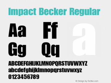 Impact Becker Regular Version 001.005图片样张