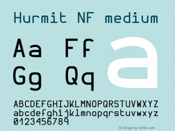 Hurmit NF medium Version 1.21;Nerd Fonts 0.8.图片样张