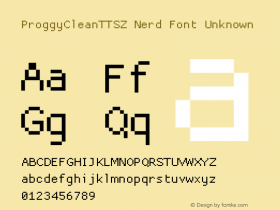 ProggyCleanTTSZ Nerd Font Unknown 2004/04/15图片样张