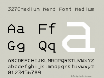 3270Medium Nerd Font Medium Version 001.000;Nerd Fonts 0图片样张