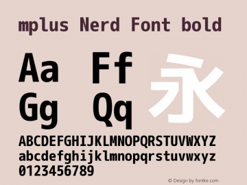 mplus Nerd Font bold Version 1.018;Nerd Fonts 0.8 Font Sample