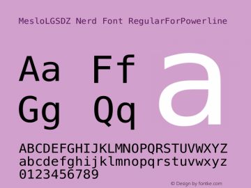 MesloLGSDZ Nerd Font RegularForPowerline 1.210图片样张