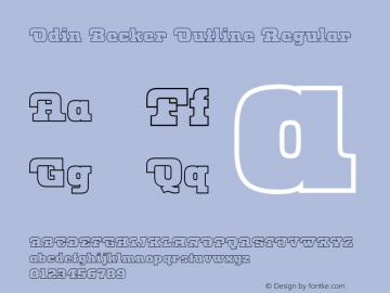 Odin Becker Outline Regular Version 1.05 Font Sample