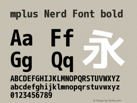 mplus Nerd Font bold Version 1.018;Nerd Fonts 0.8图片样张