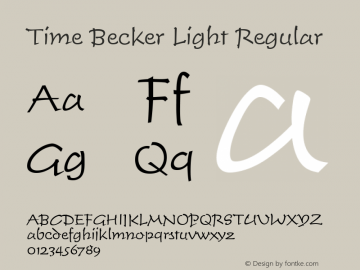Time Becker Light Regular Version 1.05图片样张