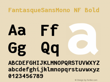 FantasqueSansMono NF Bold Version 1.7.1 ; ttfautohint (v1.4.1.16-c0b8) Font Sample