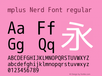 mplus Nerd Font regular Version 1.018;Nerd Fonts 0.8 Font Sample