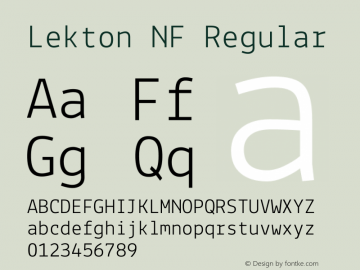 Lekton NF Regular Version 34.000图片样张