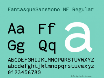 FantasqueSansMono NF Regular Version 1.7.1 ; ttfautohint (v1.4.1.16-c0b8) Font Sample