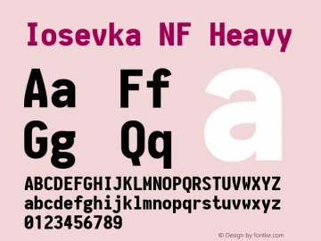 Iosevka NF Heavy 1.8.4; ttfautohint (v1.5)图片样张