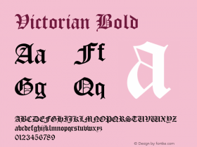 Victorian Bold Font Version 2.6; Converter Version 1.10图片样张