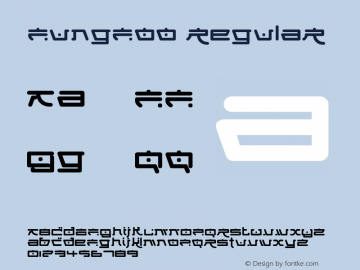 FungFoo Regular Macromedia Fontographer 4.1 17/05/99 Font Sample