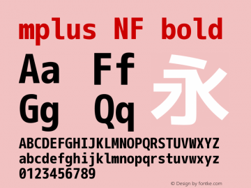 mplus NF bold Version 1.018;Nerd Fonts 0.8图片样张