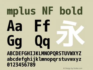 mplus NF bold Version 1.018;Nerd Fonts 0.8 Font Sample