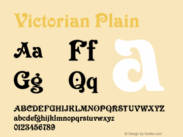 Victorian Plain Version 1.95.002 Font Sample