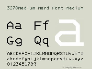 3270Medium Nerd Font Medium Version 001.000;Nerd Fonts 0 Font Sample