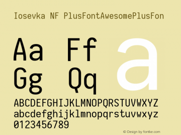 Iosevka NF PlusFontAwesomePlusFon 1.8.4; ttfautohint (v1.5) Font Sample