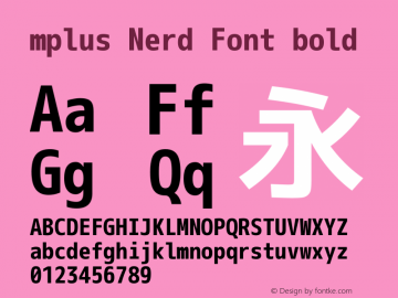 mplus Nerd Font bold Version 1.018;Nerd Fonts 0.8 Font Sample