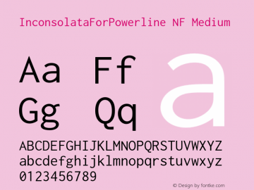 InconsolataForPowerline NF Medium Version 001.010;Nerd Fonts 0图片样张